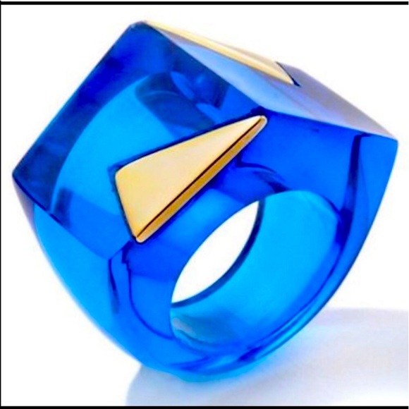 RARE- HSN for Patricia Field Noir Ring Cobalt Blue